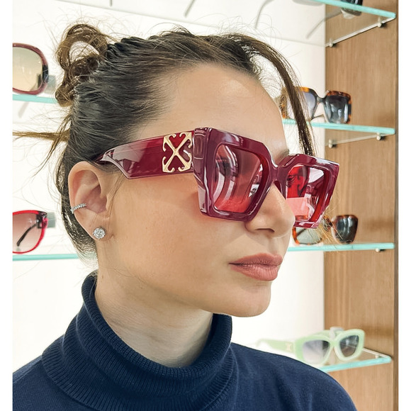 NWT Off-White Catalina Burgundy Cat Eye 55mm Sunglasses main image 8